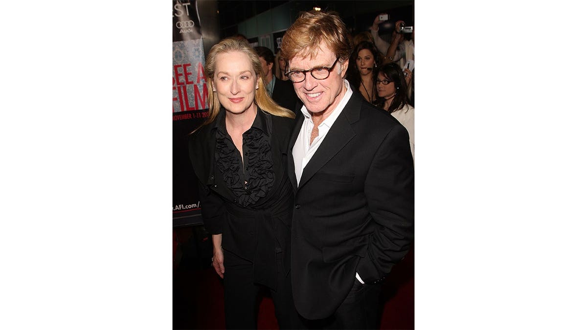 Robert Redford and Meryl Streep at a movie premiere in 2007