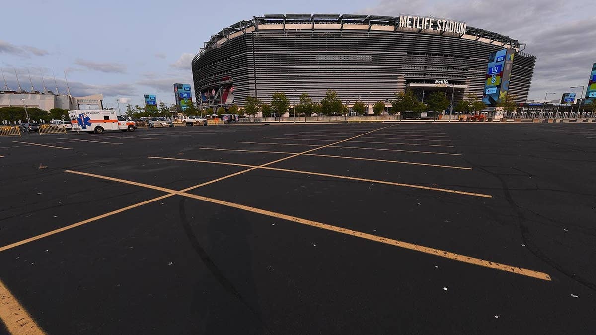 Empty parking lot at MetLife Stadium