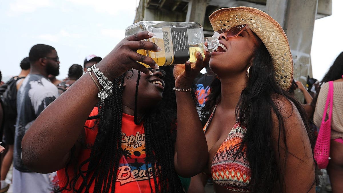 Party for two ladies during Orange Crush