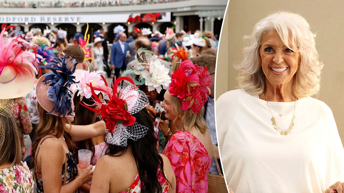 Derby Day fashion on display next to image of Paula Deen smiling