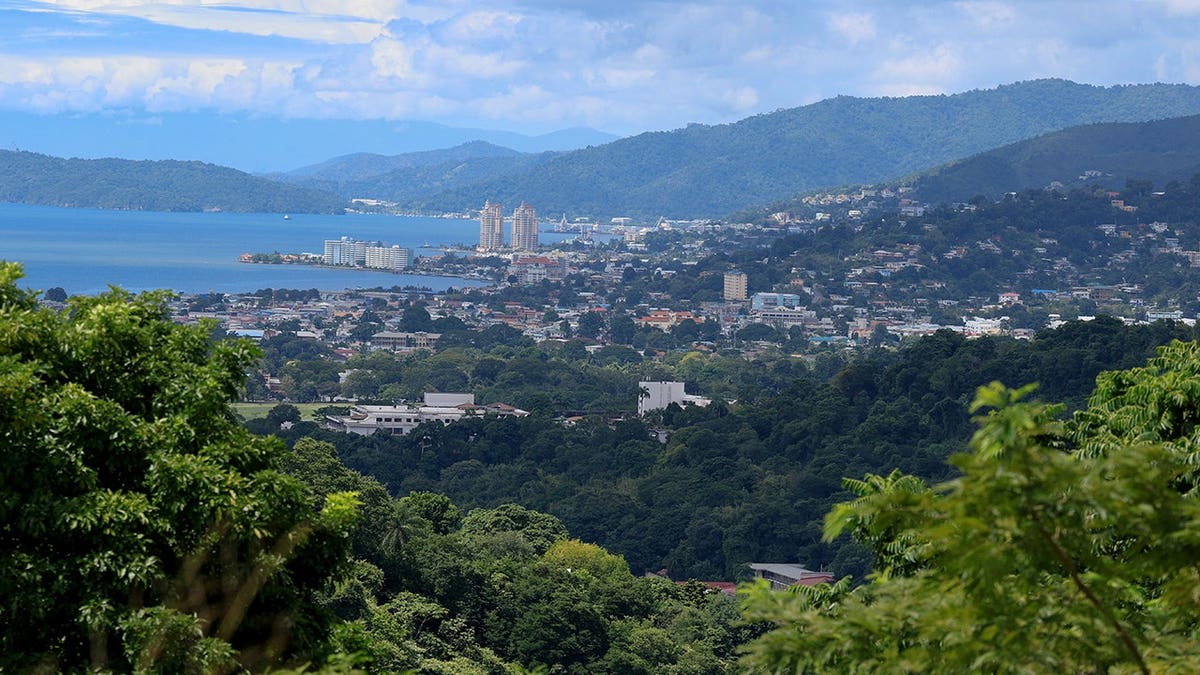 Aerial view of Port of Spain, Trinidad and Tobago