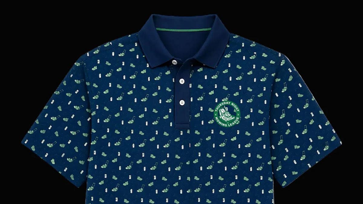 Pólo oficial da Thursday Night Mowing League 2026