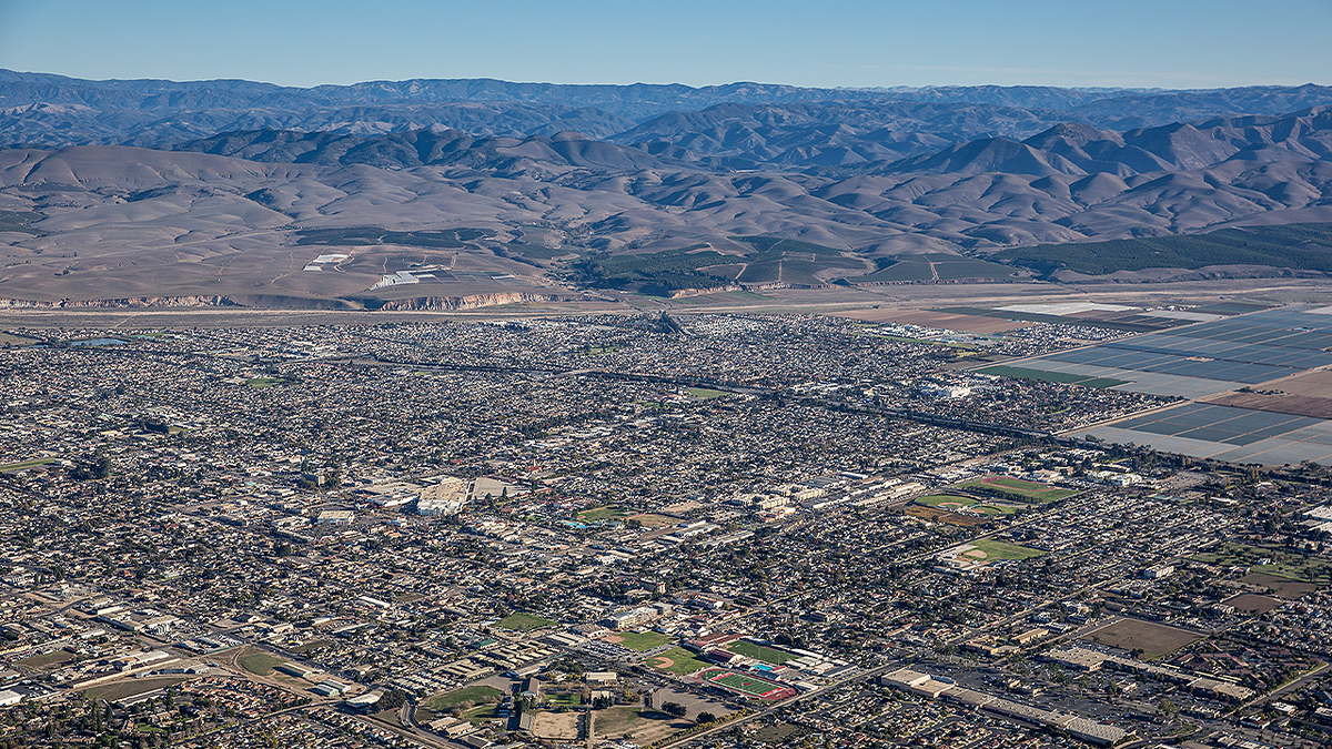 An aerial view of Santa Maria, California, where the decades-old murder case was investigated.