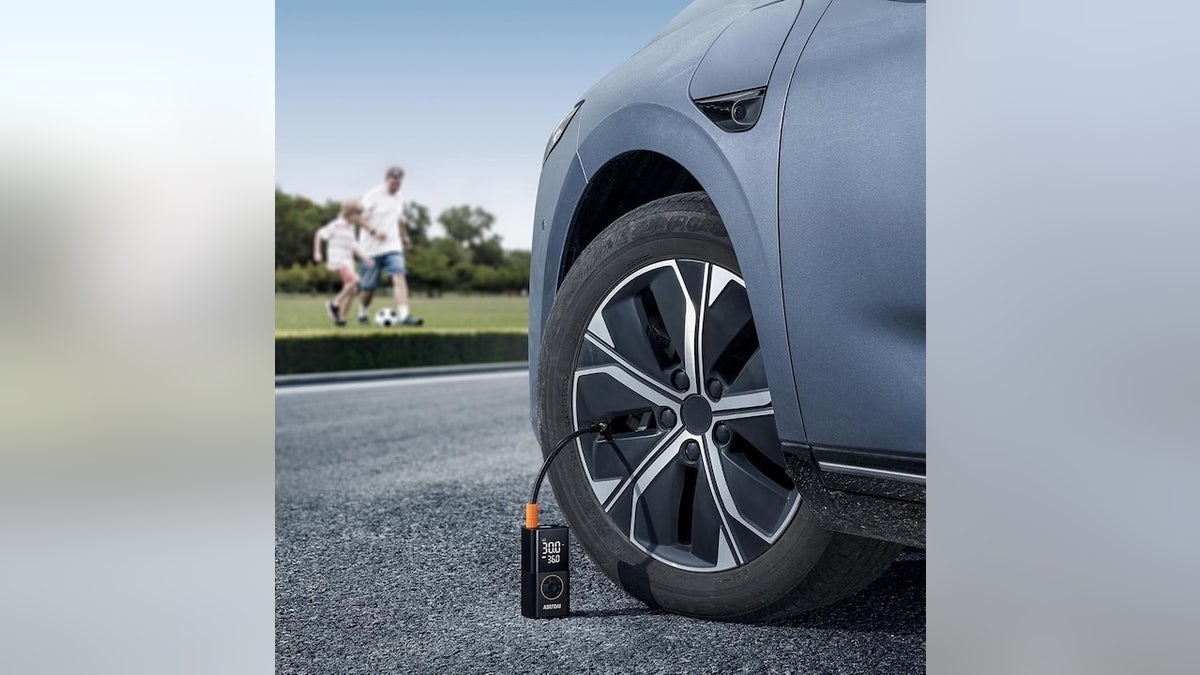 A pocket-sized air compressor built for handling tires and bikes.