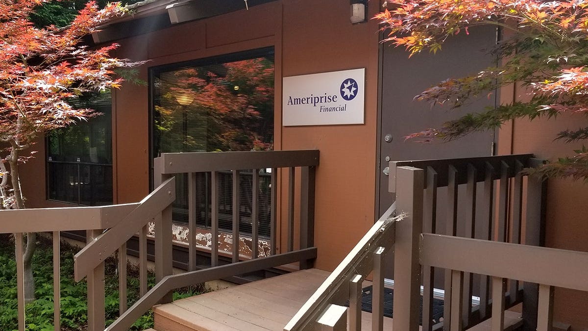 The facade of an Ameriprise Financial office is shown.