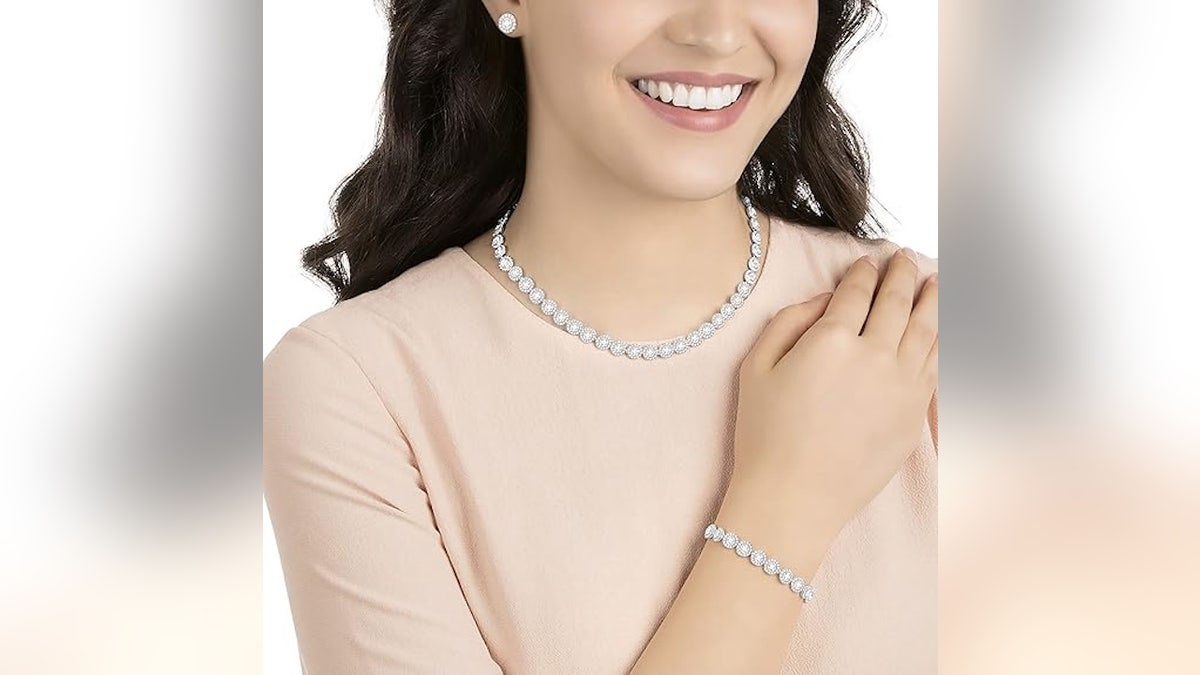 Swarovski’s three-piece set is nearly half off.