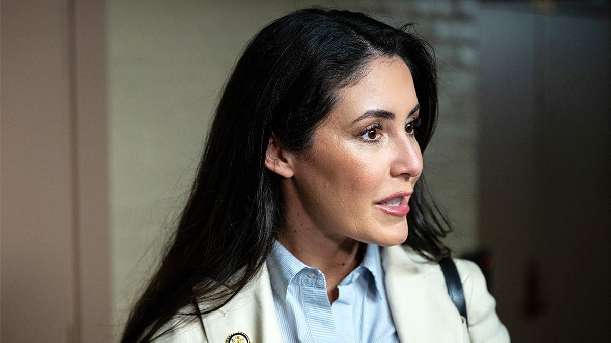 Rep. Anna Paulina Luna speaks to reporters outside Capitol meeting.