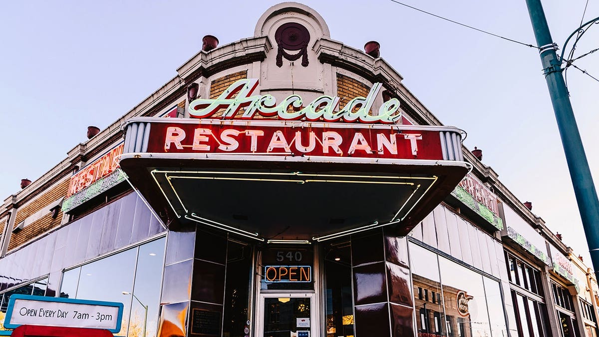 The Arcade restaurant building in downtown Memphis Tennessee