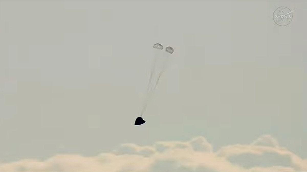 Artemis II crew splashes down safely off San Diego after moon mission 6 Artemis II during splashdown on Friday, April 10, 2026. (NASA)