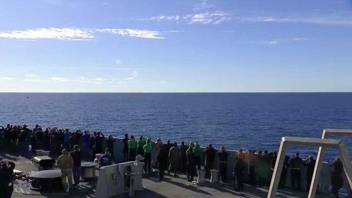 Artemis II crew splashes down safely off San Diego after moon mission 5 Recovery forces approach Artemis II after its splashdown off the coast of San Diego on Friday, April 10, 2026. (NASA)