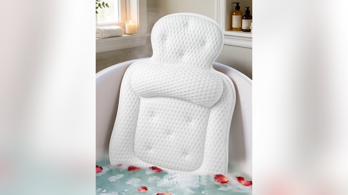 This bath pillow lets your mom lean back and unwind with extra support.
