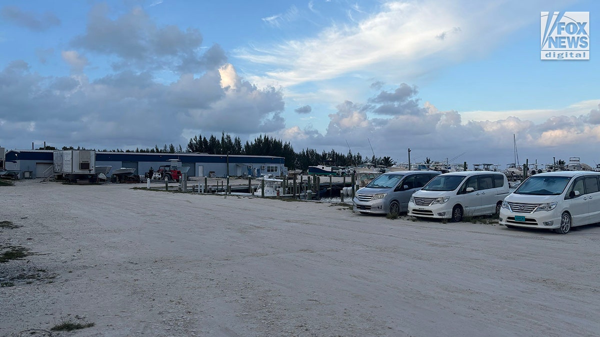 Boatyard parking lot where Brian Hooker allegedly washed ashore