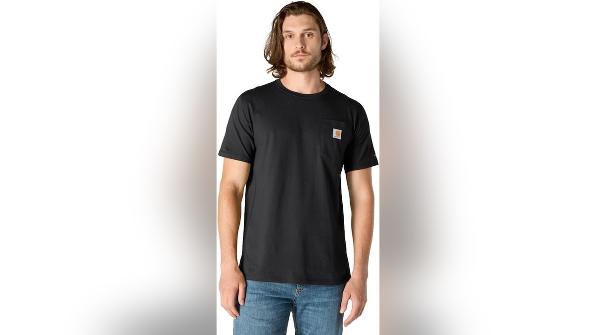 Built tough, these Carhartt shirts come in a variety of colors. 