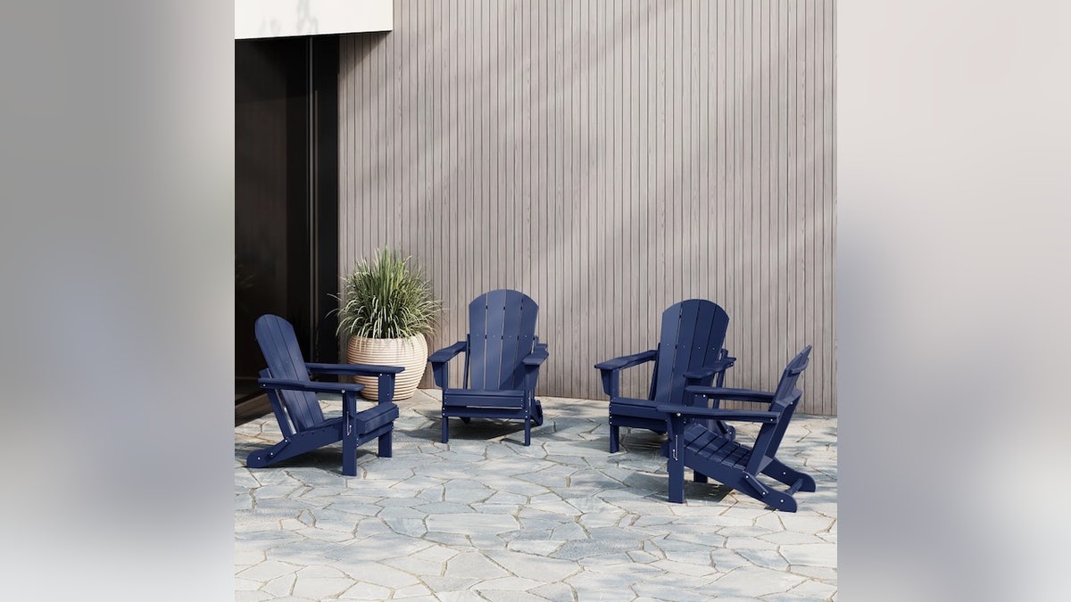 Fold these chairs in half for convenient storage during the winter months. 
