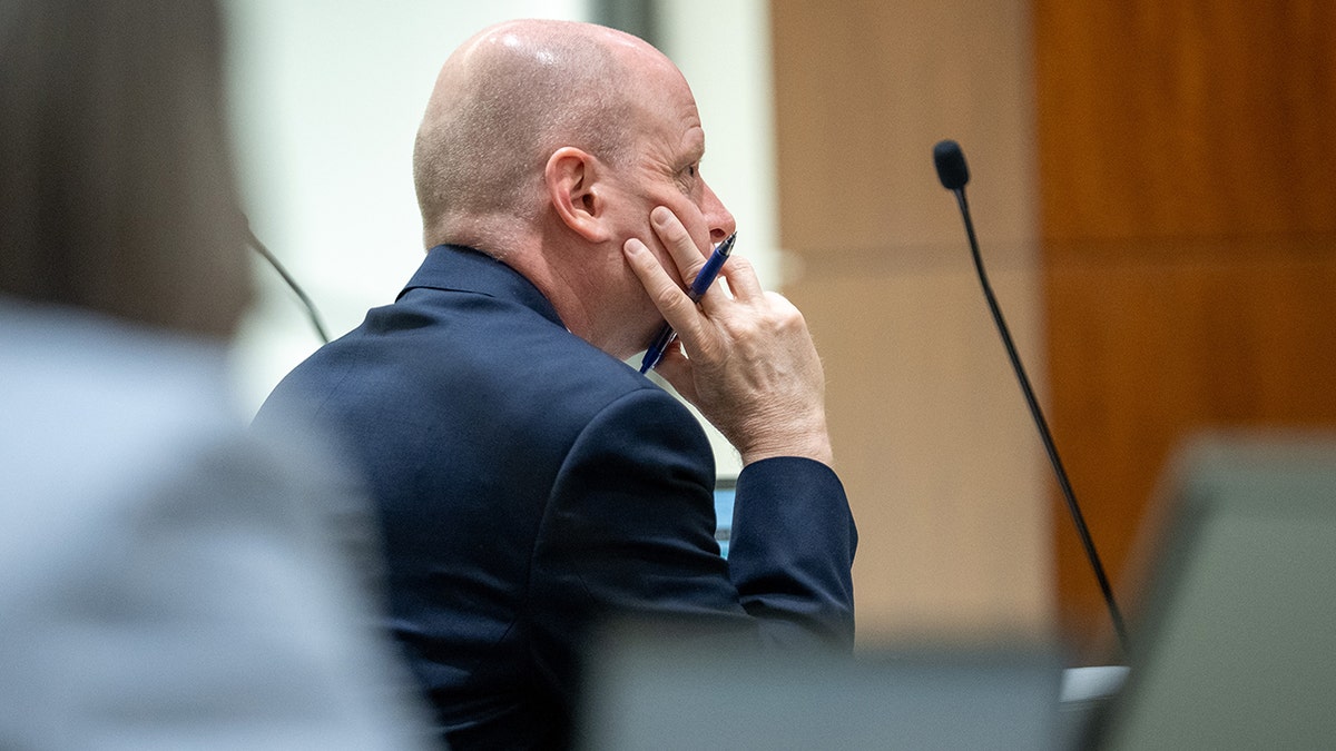 Chad Grunander sitting in a court hearing for accused of Charlie Kirk killer Tyler Robinson