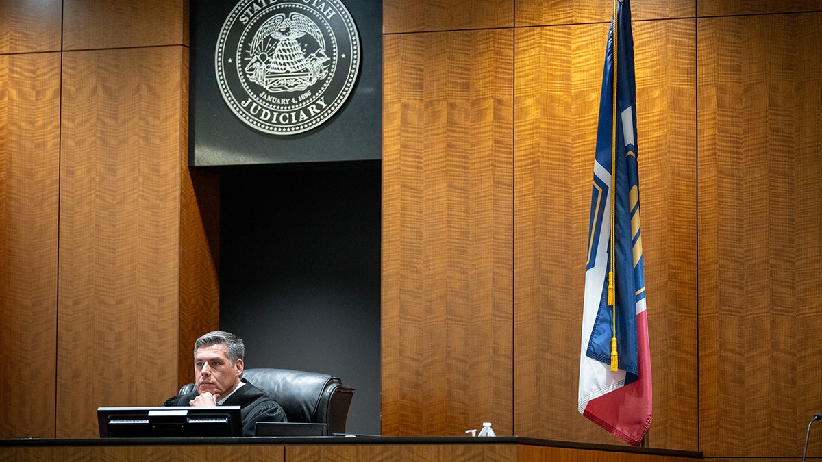 Judge Tony Graf on the bench in a court hearing for accused of Charlie Kirk killer Tyler Robinson