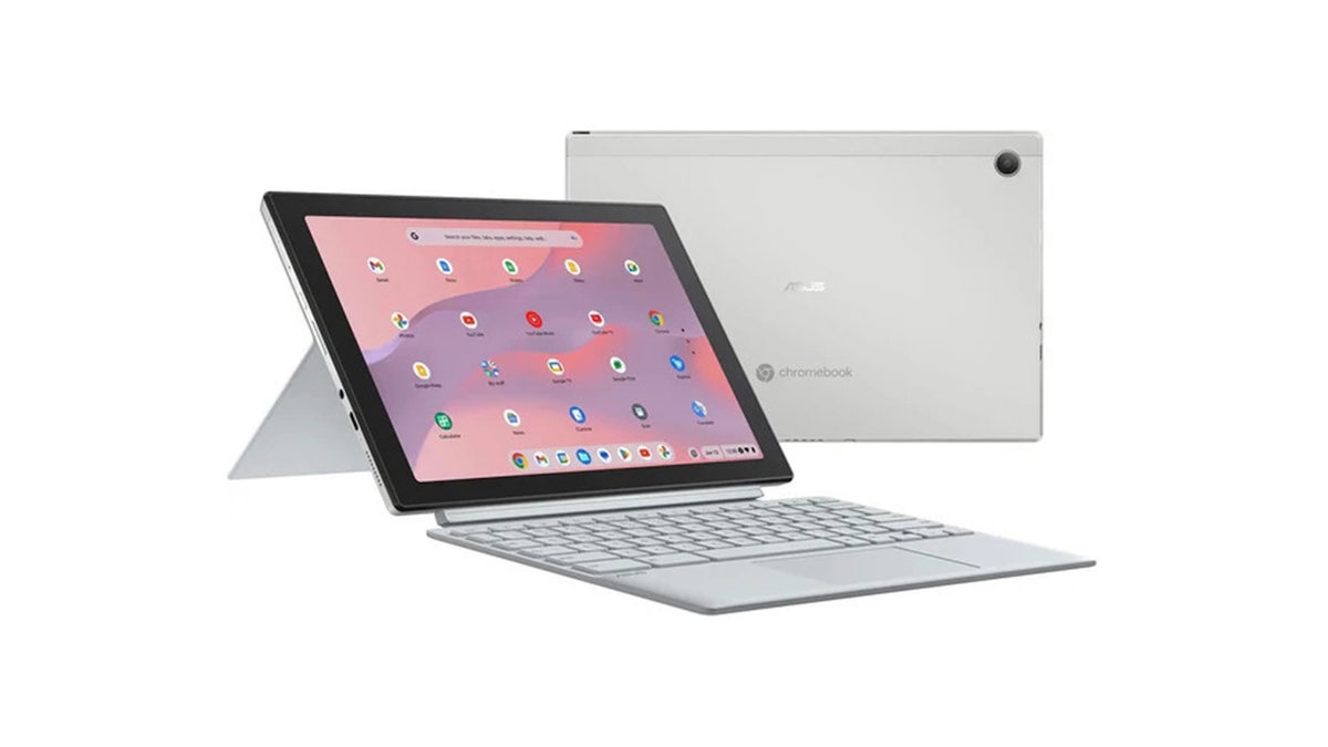 Easily detach the keyboard to transform the Chromebook into a tablet.