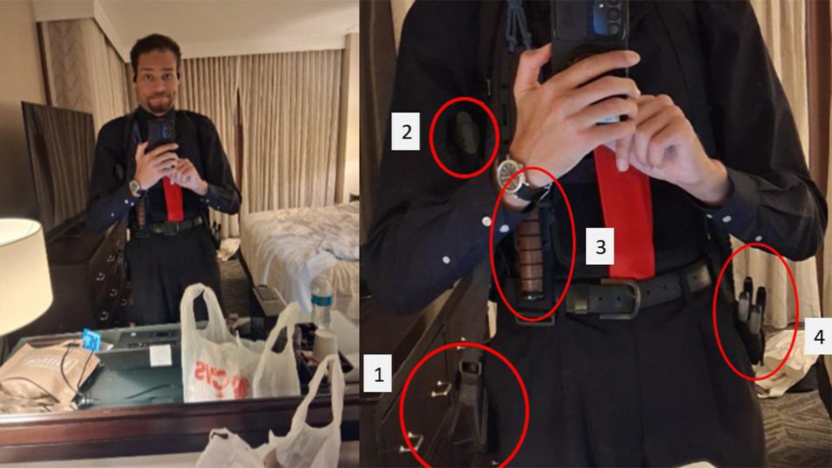 Cole Allen armed in hotel room