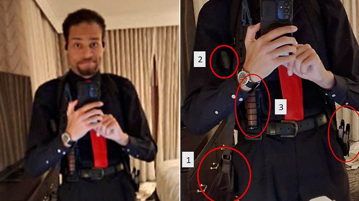 Cole Allen armed in hotel room