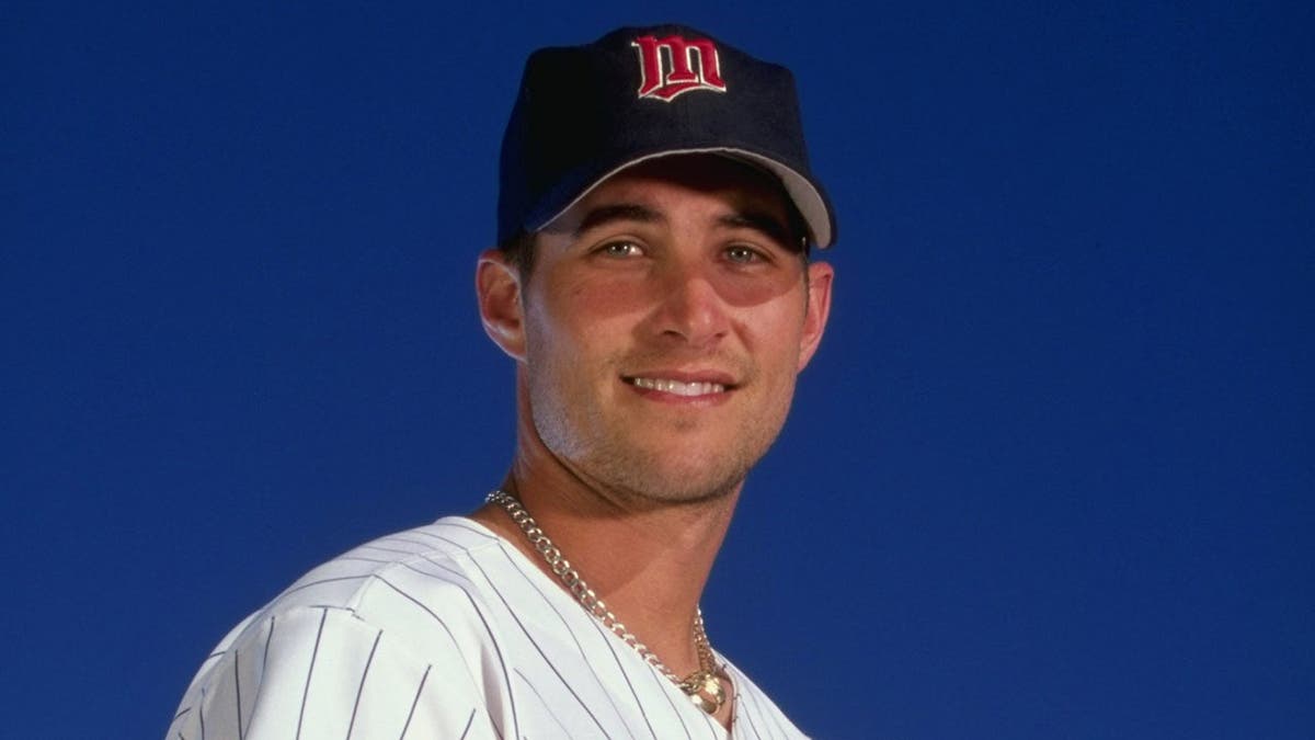 Pitcher Dan Serafini of the Minnesota Twins posing during spring training.