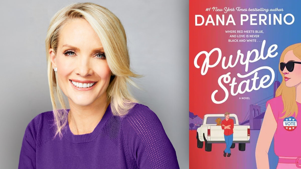 Headshot of Dana Perino and 'Purple State' book cover.