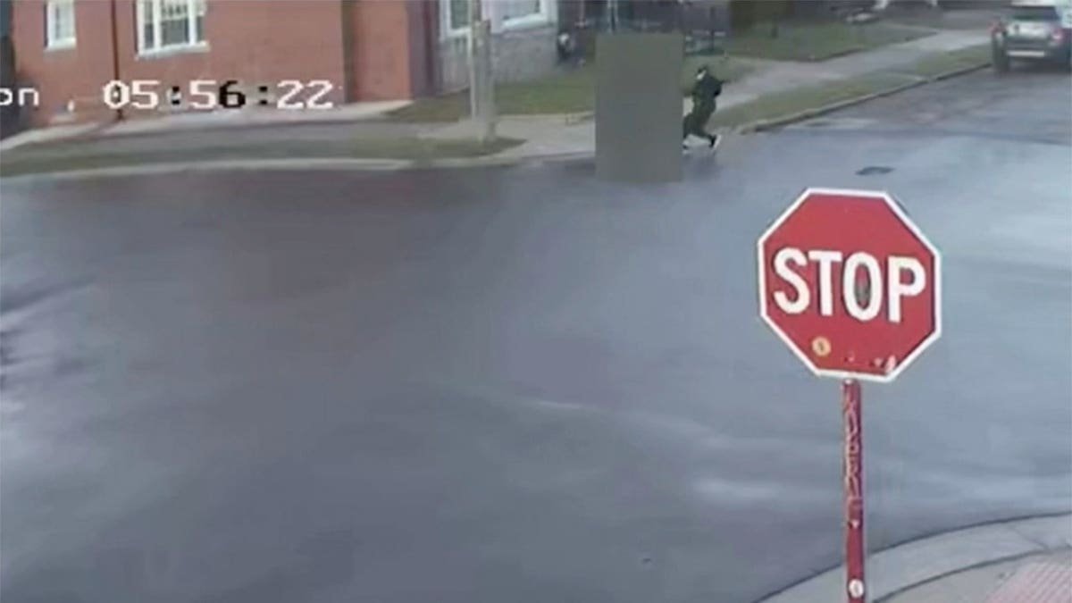 Donald James Fields allegedly abducting a 16-year-old student at gunpoint in surveillance footage