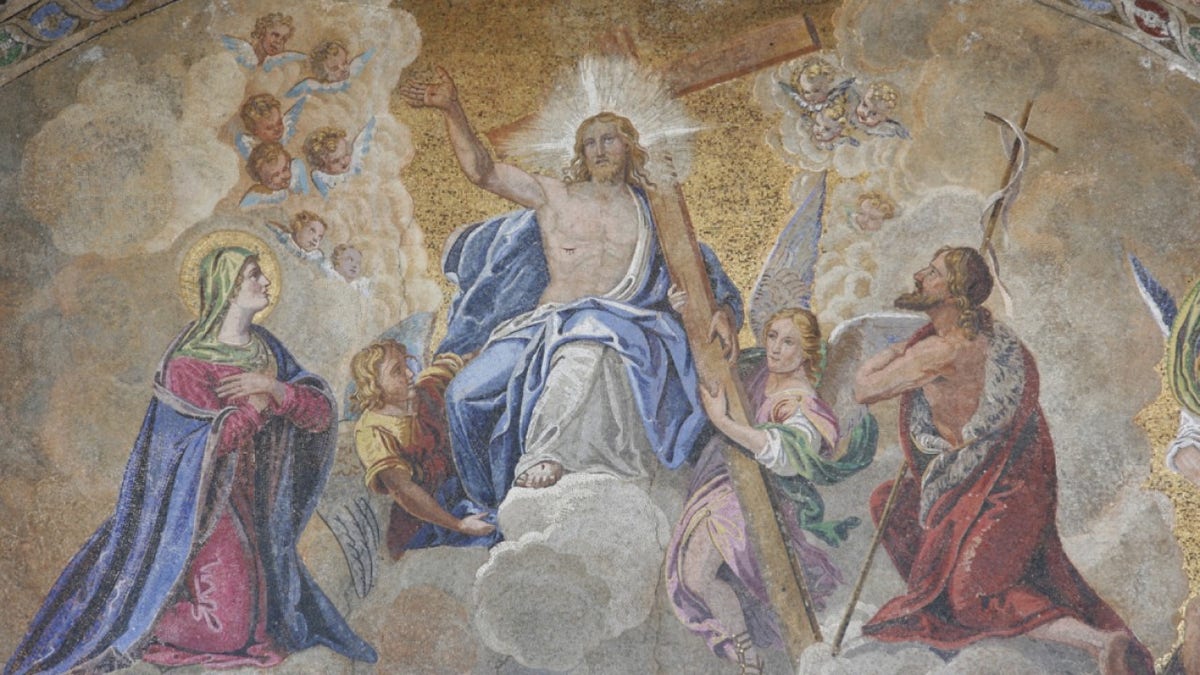 St Mark's basilica resurrection fresco, Venice.