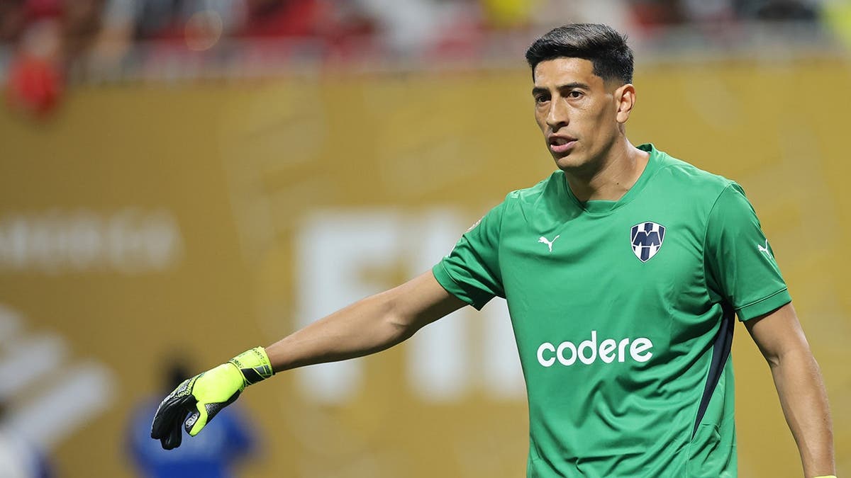 Esteban Andrada reacting during a soccer match at Mercedes-Benz Stadium in Atlanta
