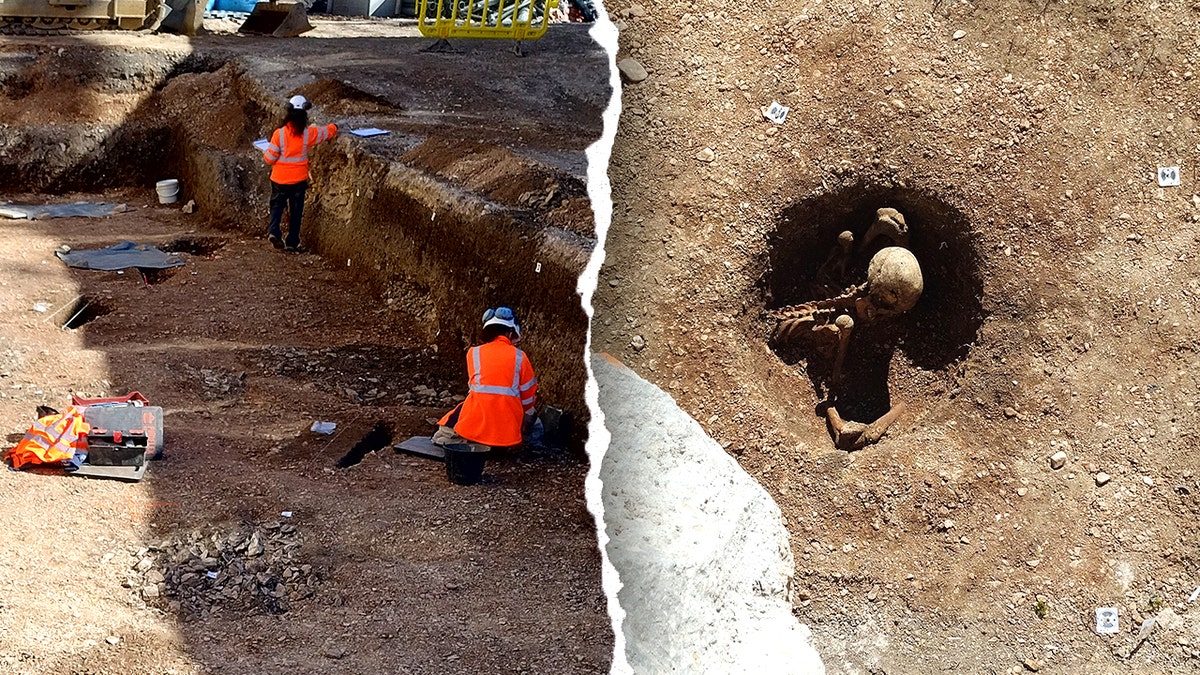 Ancient skeletons in ‘seated’ position unearthed beneath school in Dijon, France Ancient skeletons in ‘seated’ position unearthed beneath school in Dijon, France