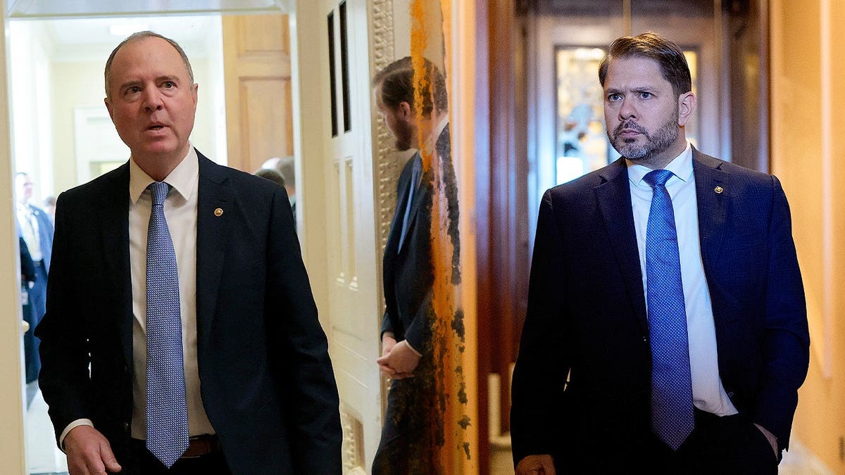 Sens. Adam Schiff, D-Calif., and Ruben Gallego, D-Ariz.