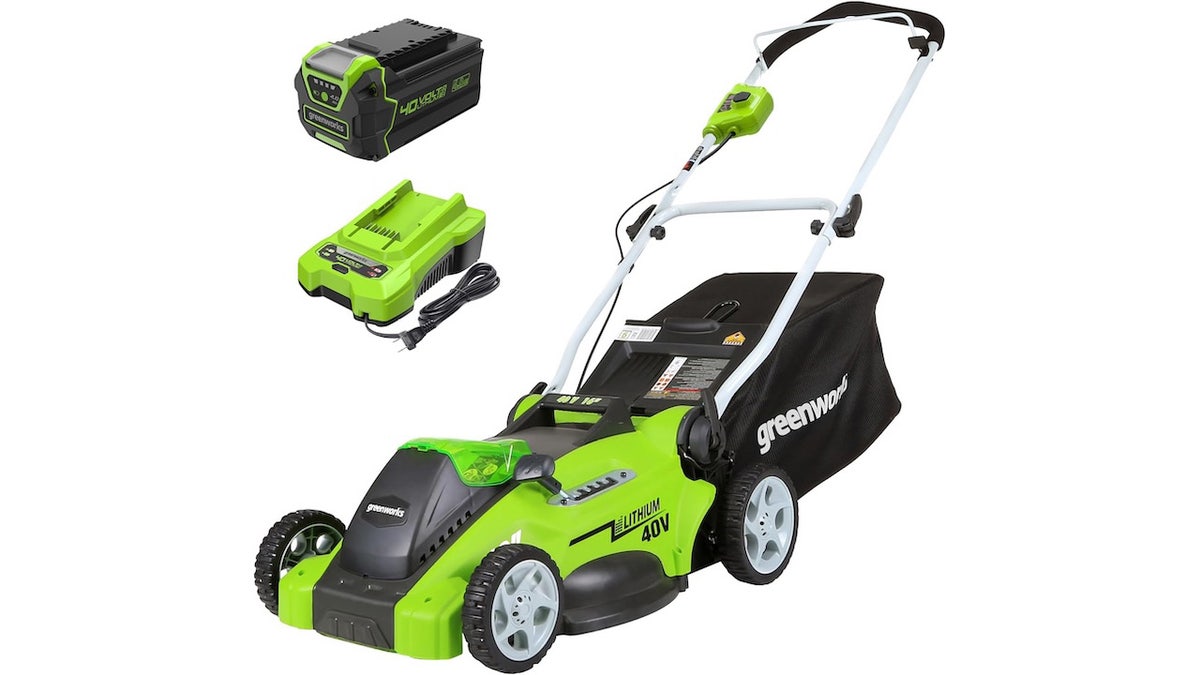 This lightweight mower has a 40-minute runtime.