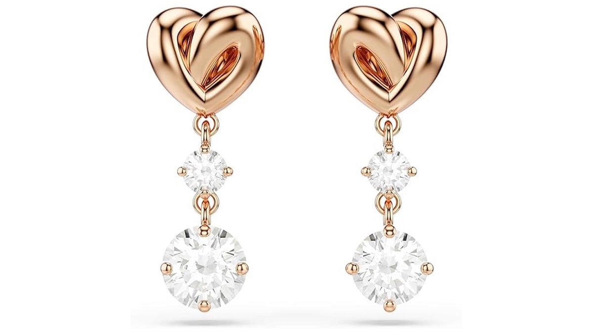 Celebrate love with rose gold heart earrings.