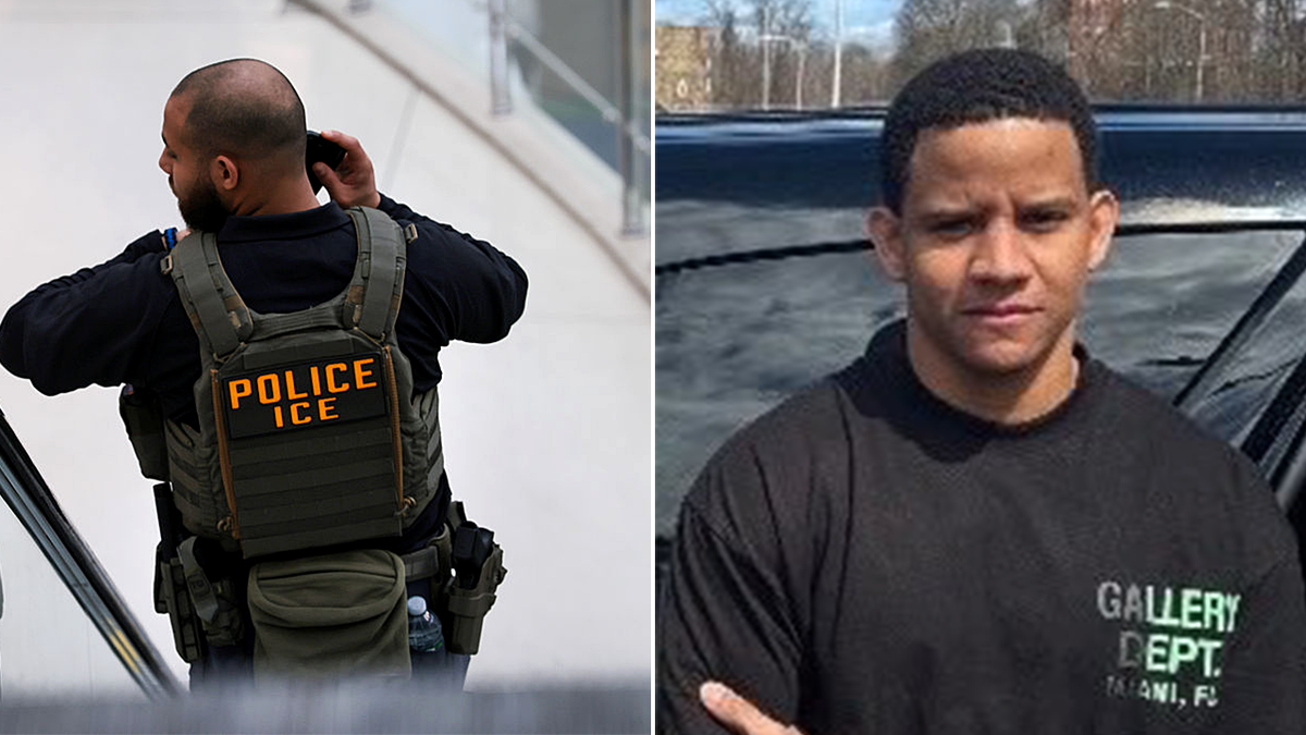 Agente do ICE e Bryan Rafael Gomez