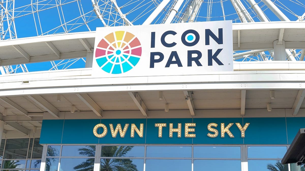 A large crowd of juveniles gathered at ICON Park in Orlando, Florida.
