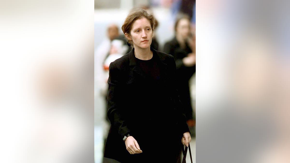 Jane Andrews arriving at the Old Bailey courthouse in London.