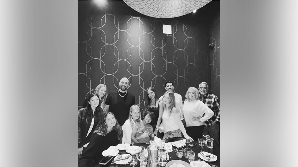 Jessica Alba pictured with a group of friends