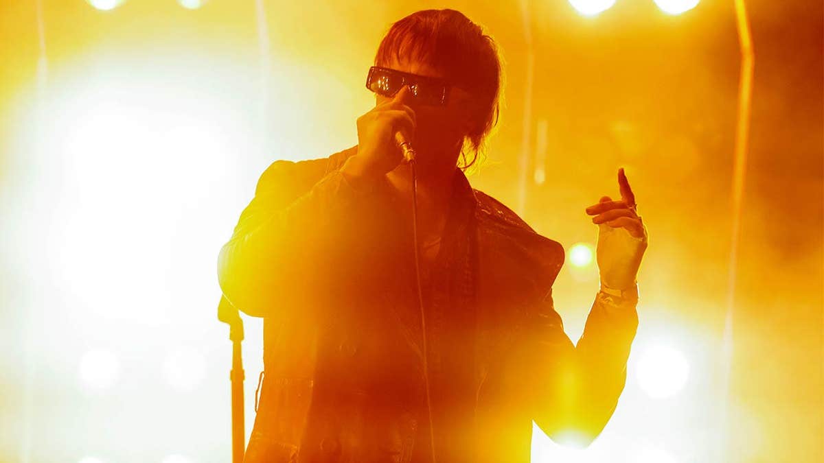 Julian Casablancas performing on stage at Coachella Valley Music and Arts Festival in Indio, California
