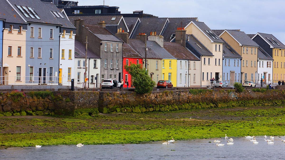 Colorful buildings in Galway in Ireland