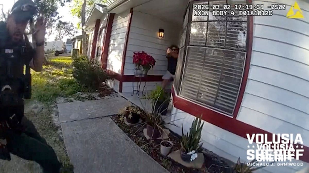 Luis Diaz Polanco firing a gun outside a home in Volusia County Florida