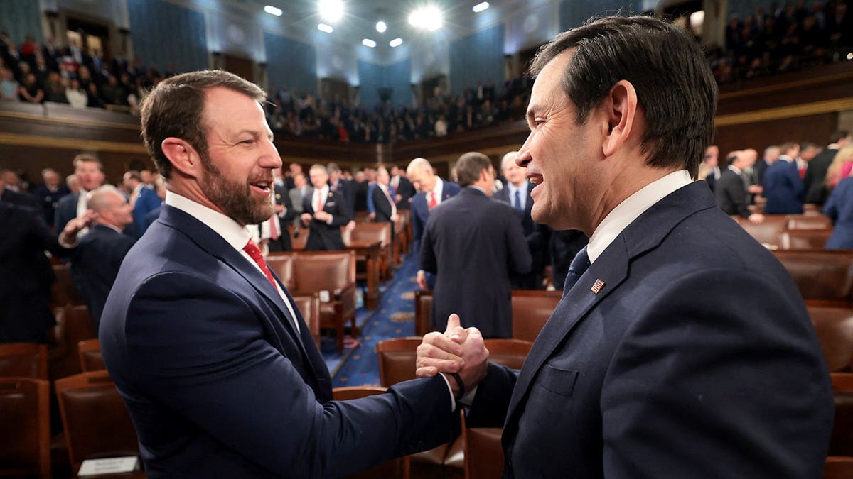 Then-Sen. Markwayne Mullin and Secretary of State Marco Rubio