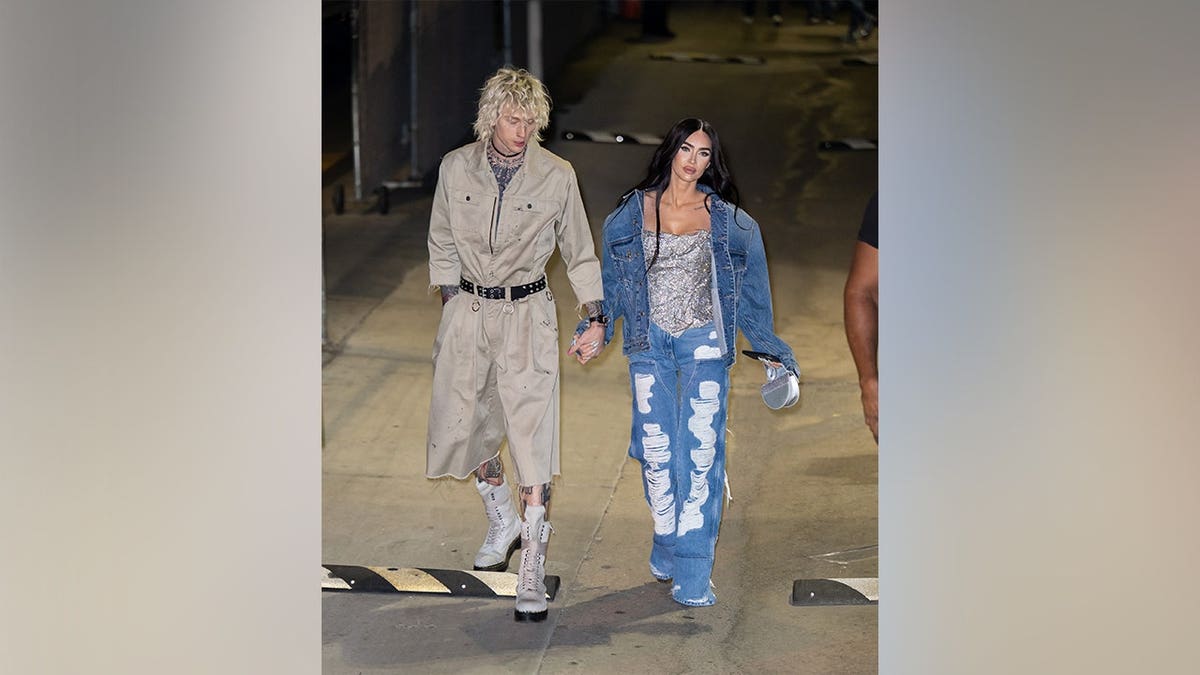 Megan Fox and Machine Gun Kelly leaving 