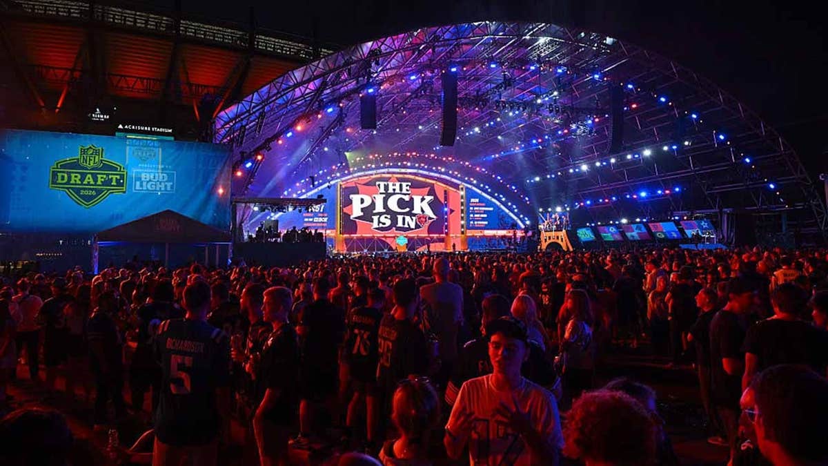 A detailed view of the Fan Fest at Acrisure Stadium during the 2026 NFL Draft in Pittsburgh