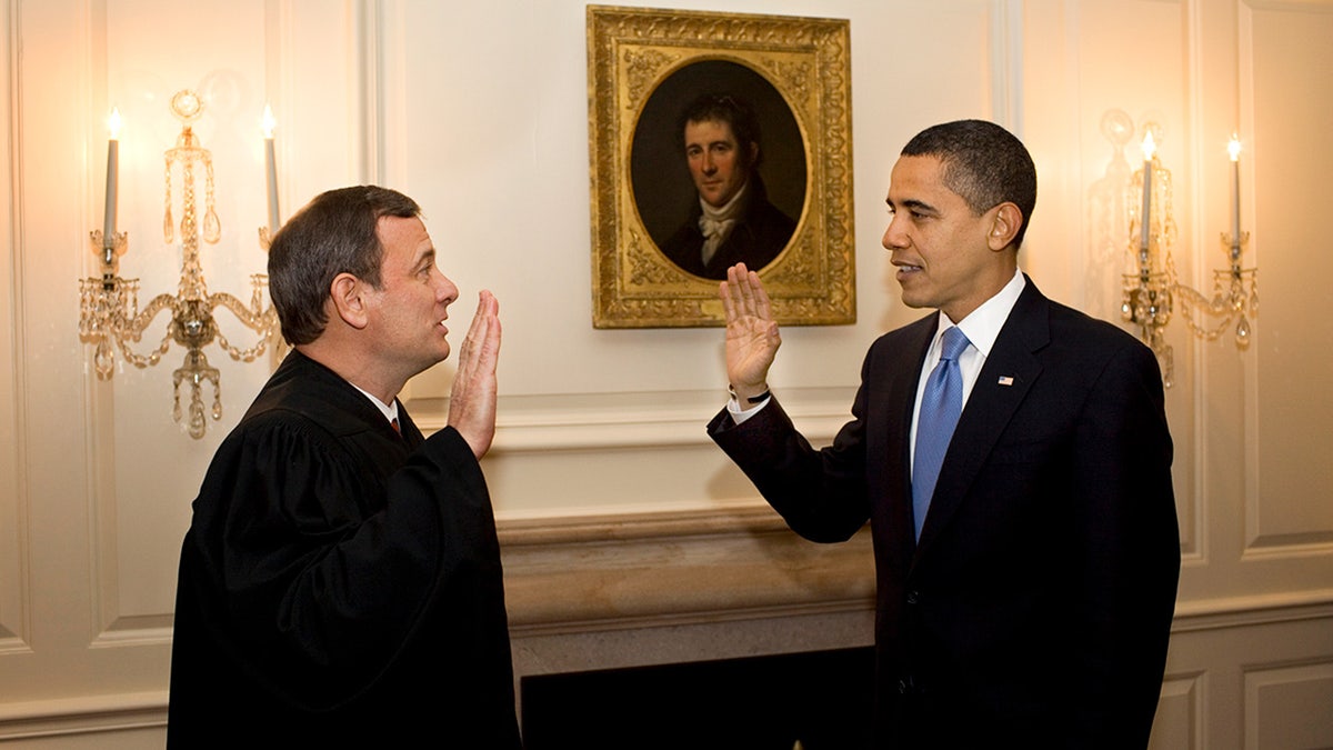 Chief Justice John Roberts, President Barack Obama