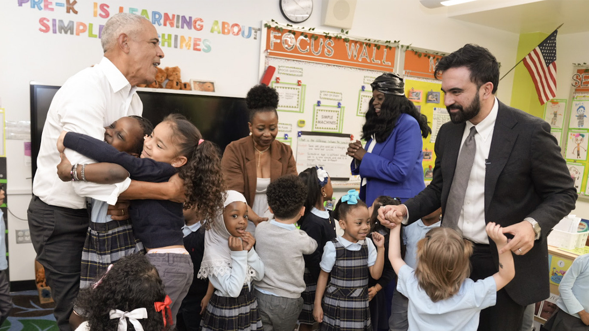 NYC Mayor Zohran Mamdani and former President Barack Obama dancing