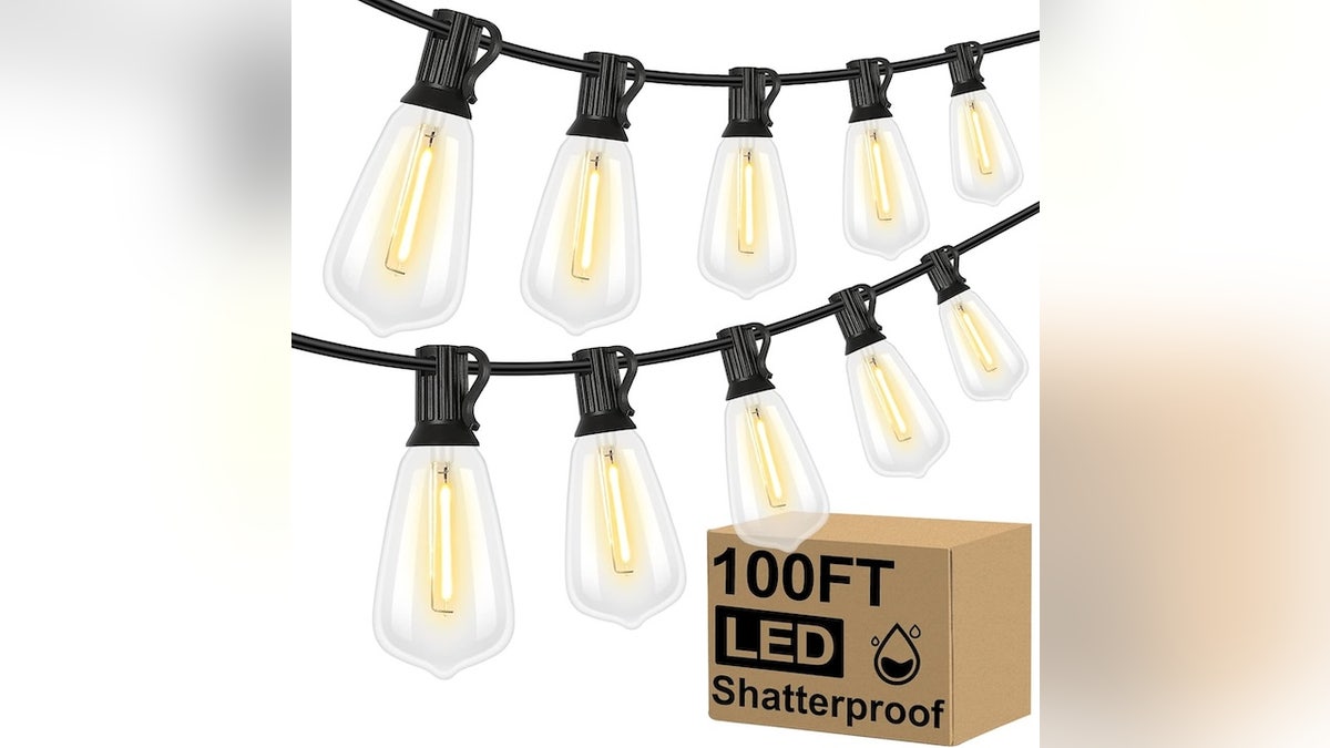 Brighten up your outdoor space with 100 feet of unbreakable lights. 