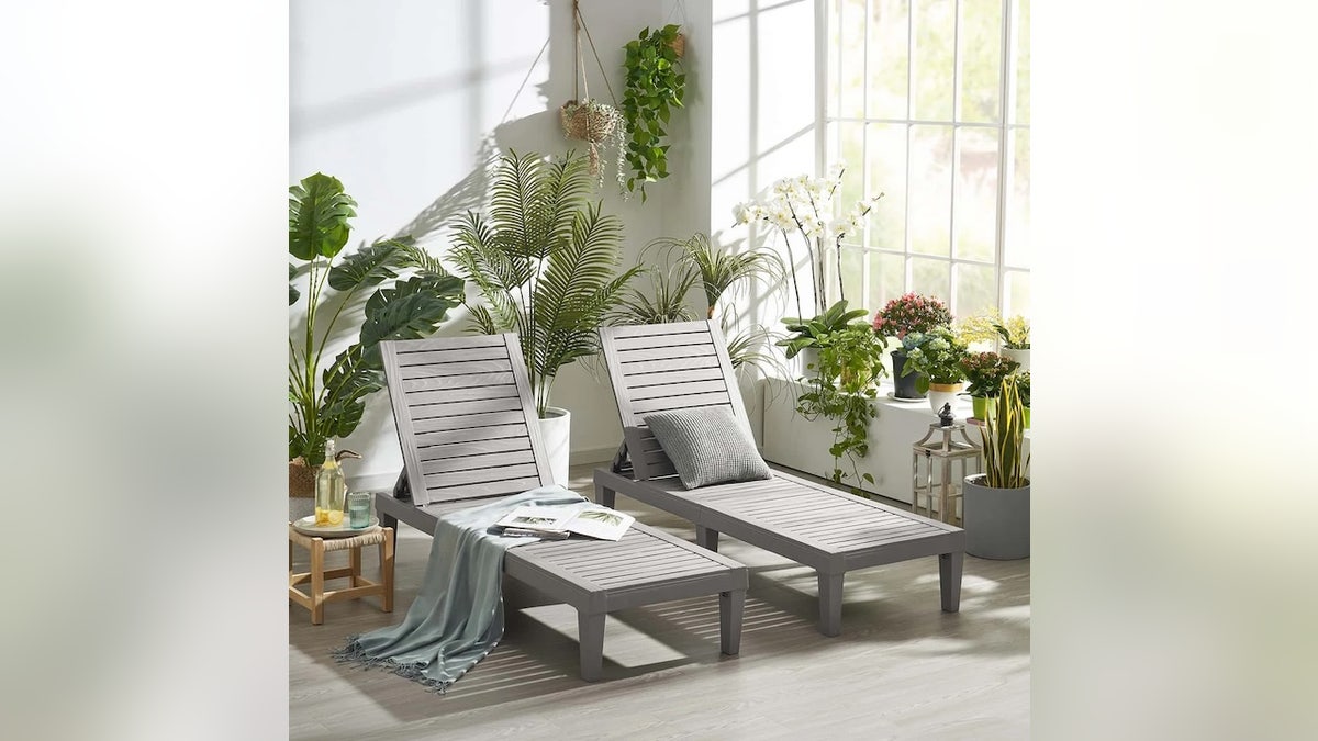 Relax sitting up or lying down with reclining lounge chairs. 