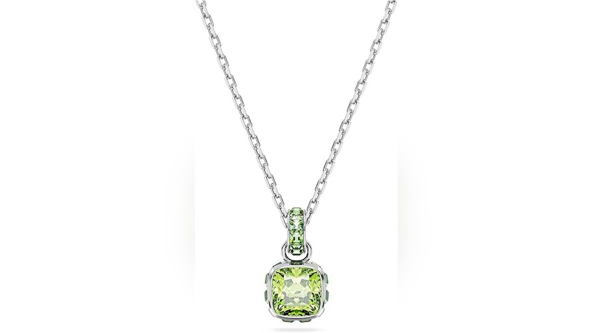 You can personalize this eye-catching crystal statement necklace.