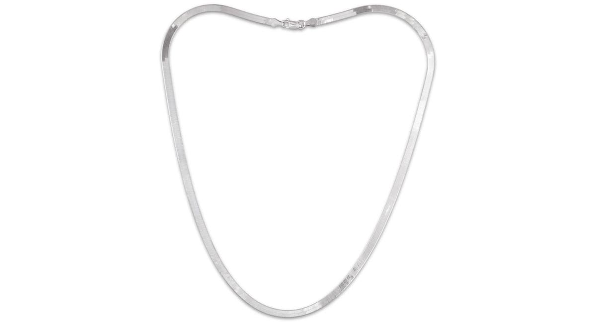 This chunky necklace layers well with other thinner jewelry. 