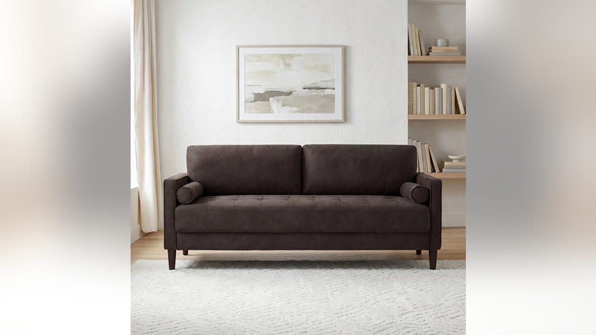 Update your living space with this modern couch.