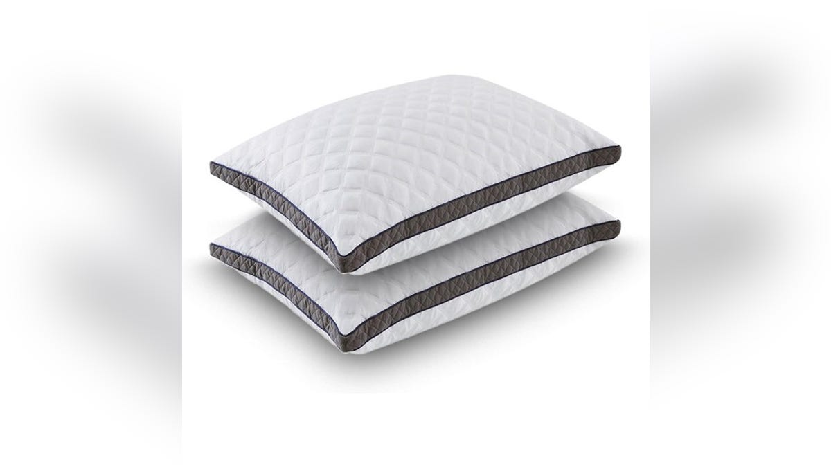 These firm pillows lift your neck higher and won't flatten quickly. 